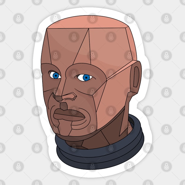 Kryten Sticker by Stupiditee